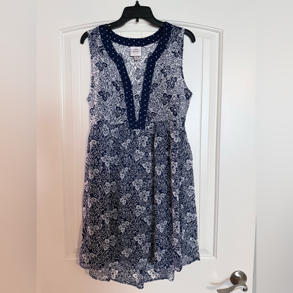 Knox Rose Blue and White Floral Dress. Size M - NWOT